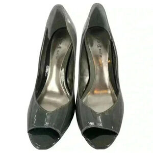 Kelly & Katie Women's Gray Peep Toes Heels Pump Dressy Shoes Size 8.5